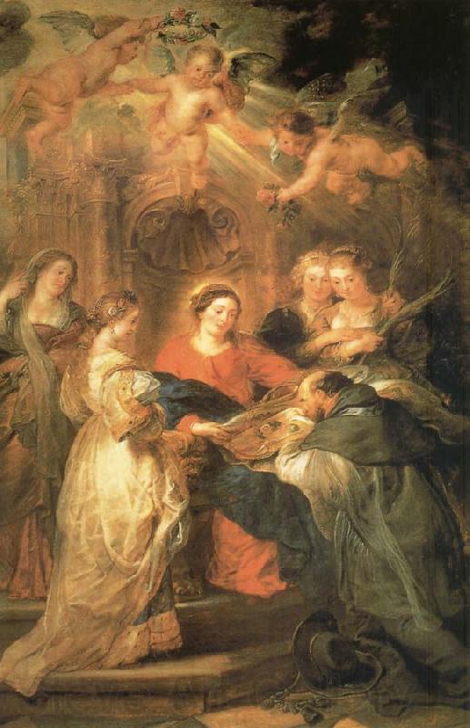 Peter Paul Rubens Aparicion of Maria to San IIdefonso Germany oil painting art